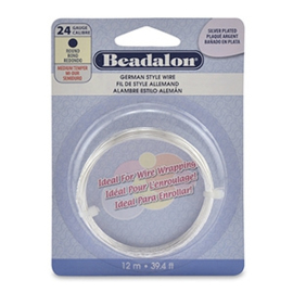 Beadalon Buigdraad 24 Gauge Round Silver Plated