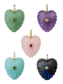 Edelsteen met Zirkonia Hart Hanger