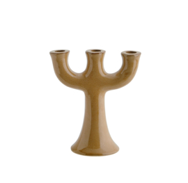 Stoneware Candle Holder Mustard / Madam Stoltz