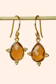 Seraya Citrine Earrings - Gold Plated