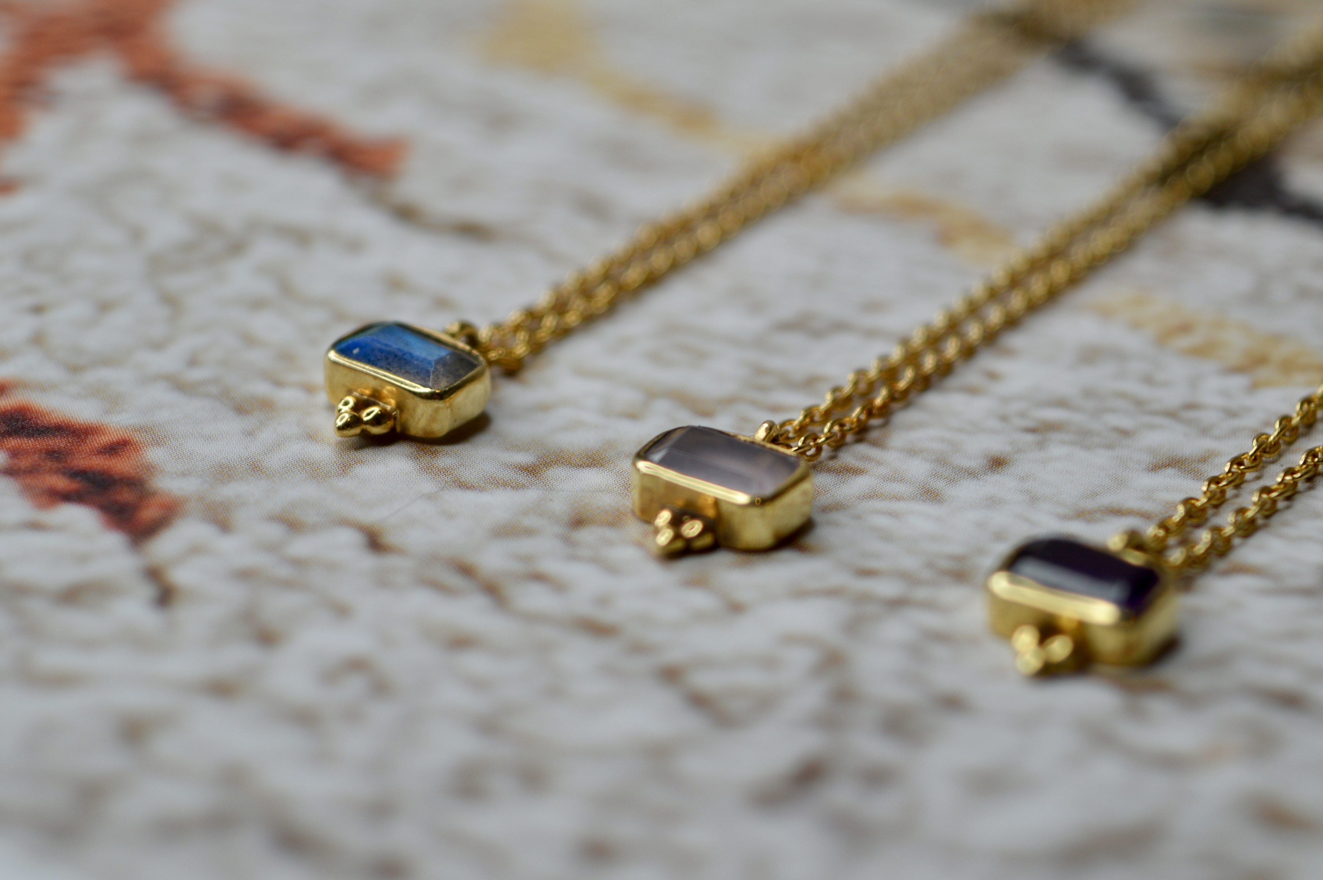 Mathura Amethyst Necklace Gold Vermeil
