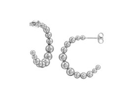 Soma Bead Oorstekers - Stainless Steel Zilver