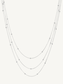 Triple Bead Ketting – Stainless Steel Zilver