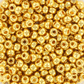 Miyuki Rocailles 3 mm 24KT Gold Light Plated 8-191