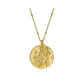 Galaxy Coin Necklace Gold Vermeil