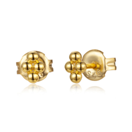 Flower Oorstekers - Gold Vermeil