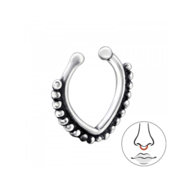 Dotted Nose Clip Sterling Silver
