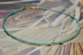 Amazonite Beaded Gold Vermeil Necklace