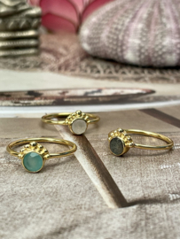 Moonstone Sunrise Ring Gold Vermeil