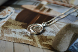 Sun and Moon Necklace - Stainless Steel Silver