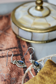 Labradorite Earrings Sterling Silver