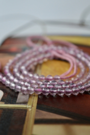 Rozenkwarts 3 mm Facet Kralen