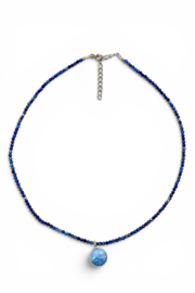 Lapis Lazuli en Blauw Opaal Ketting - Sterling Zilver