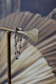 Silver Plated Chain Earstuds / Oorstekers