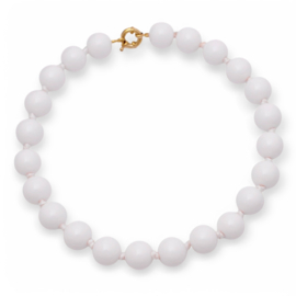 White Resin Beads Necklace