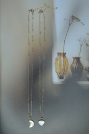 Parelmoer Hart Ketting - Gold Plated