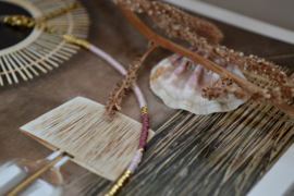 La Tarifa Natural Beaded  Set / Purple Gold