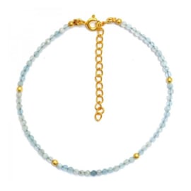 Aquamarine Gold Vermeil Bracelet / Armband