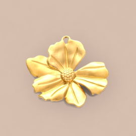 Grote Bloem Bedel RVS Gold Plated