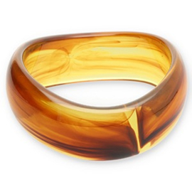 Bangle Transparant Amber Bruin - Resin
