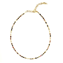 Mixed Gems Anklet Gold Enkelbandje