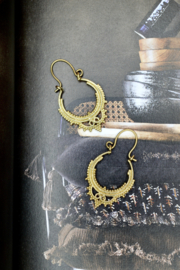 Boho Hoop Earrings Brass