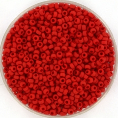 Miyuki Rocailles 2 mm Opaque Matte Red 408F 