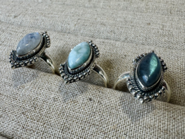 Stardust Larimar Ring Sterling Silver 18.25