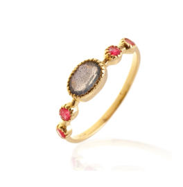 Labradorite 5-Stone Gold Vermeil Ring