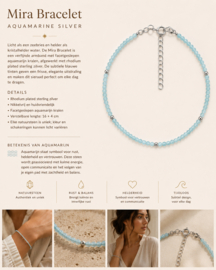 Aquamarijn Mira Armband -  Sterling Zilver