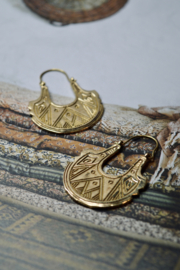 African Tribe Hoops Brass