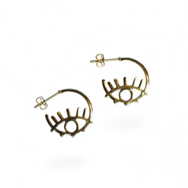 Eye Gold Plated Earstuds / Oorstekers
