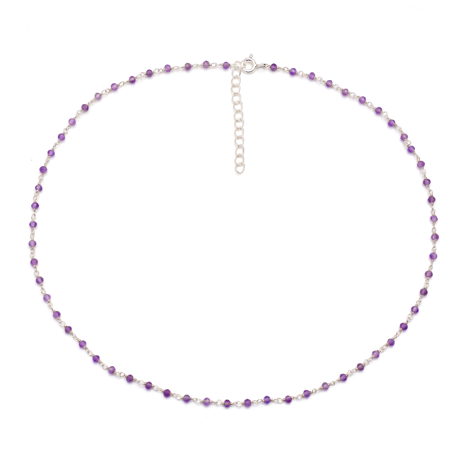 Amethyst Harmonic Necklace Sterling Silver