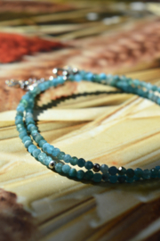 Neo Apatite Beaded Sterling Silver Necklace