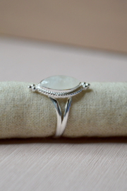 Moonstone Star Gazer Ring Sterling Silver