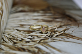 Peach Moonstone Ring Gold Vermeil / Muja Juma