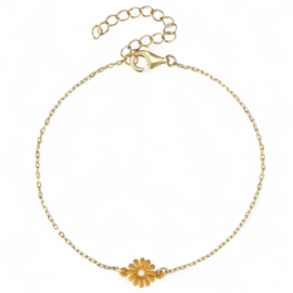 Yellow Daisy  Bracelet Gold Vermeil
