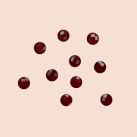 Rode Jaspis Facet Coin Kralen (10 pcs)