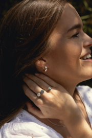 Round Labradorite Ring Sterling Silver