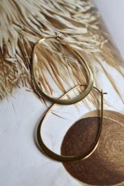Oval Hoop Earrings Gold Vermeil / Oorbellen