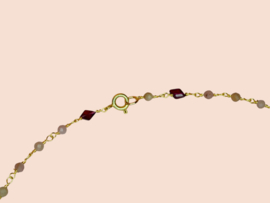 Amethist Mystic Leaf Ketting - Gold Plated