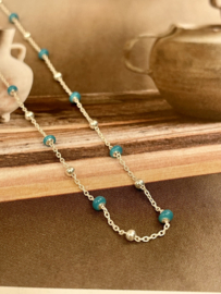 Turquoise Necklace Sterling Silver 