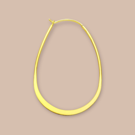 Oval Hoop Earrings Gold Vermeil / Oorbellen