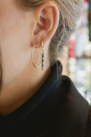 Turkoois  Oorbellen - Gold Plated