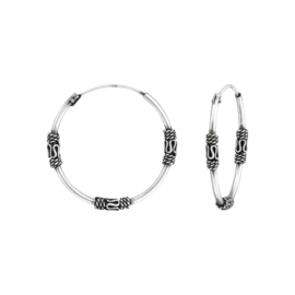 Bali Hoops 24 mm Sterling Silver