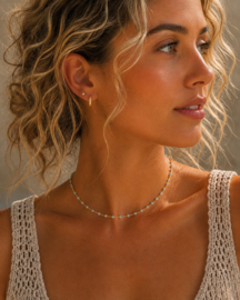 Chalcedony Harmonic Necklace - Gold Vermeil