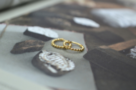Dotted Hoops Gold Vermeil