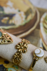 Vintage Bloem Ring - Brass