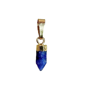 Lapis Lazuli Bullet Pendant/ Hanger Gold Plated