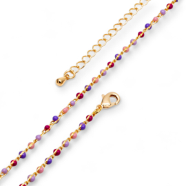 Color Beads Bracelet Purple